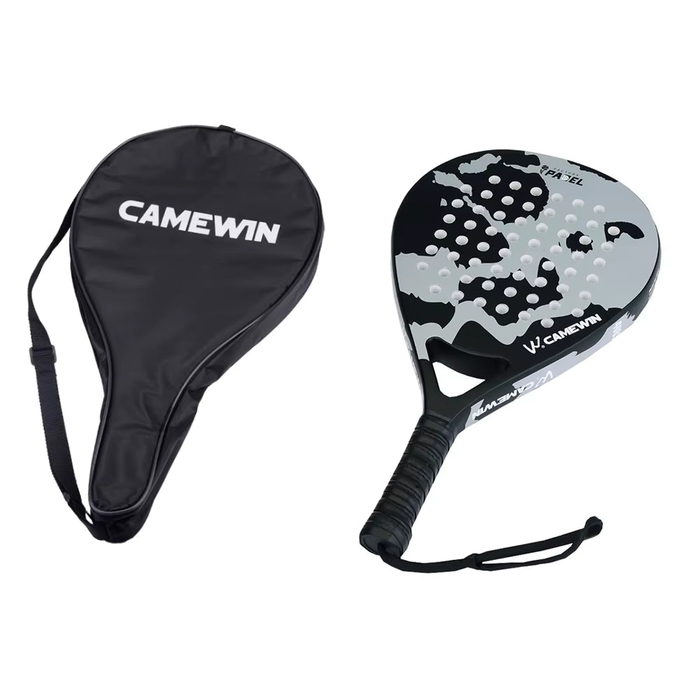 New Professional Carbon Fiber Padel Tennis Racket Soft Face Paddle Tennis Racquet with Bag Cover