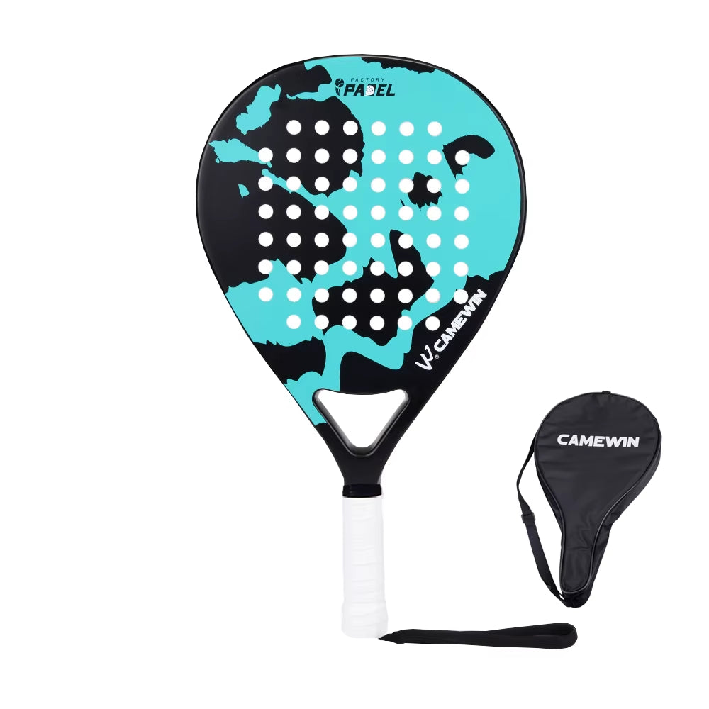 New Professional Carbon Fiber Padel Tennis Racket Soft Face Paddle Tennis Racquet with Bag Cover