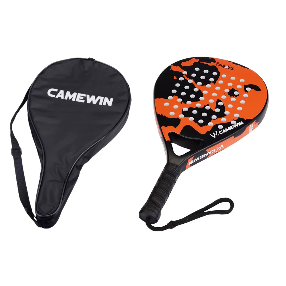 New Professional Carbon Fiber Padel Tennis Racket Soft Face Paddle Tennis Racquet with Bag Cover