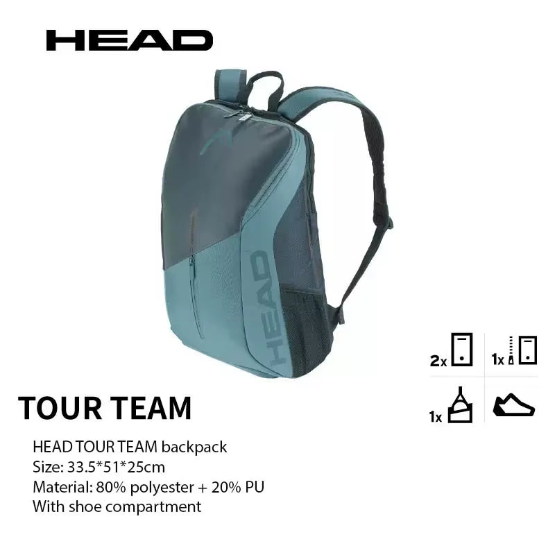 Genuine  Tennis Backpack Team Multi-Funtional Sports Badminton Racket Bag for 1-2 Pcs Padel with Shoes Bag