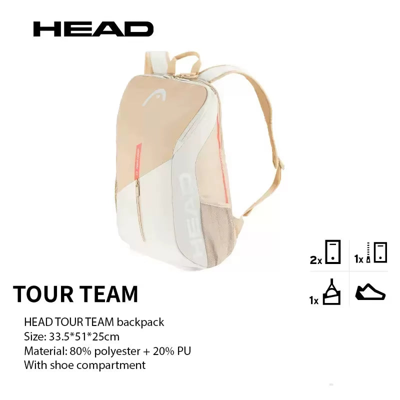 Genuine  Tennis Backpack Team Multi-Funtional Sports Badminton Racket Bag for 1-2 Pcs Padel with Shoes Bag