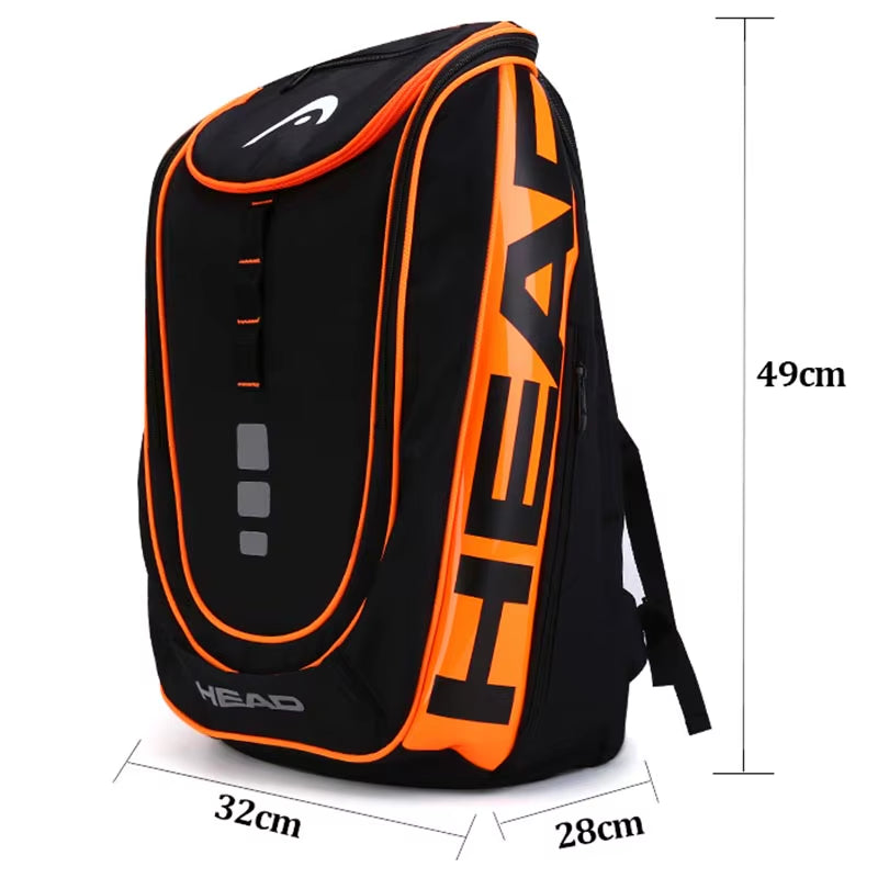 Genuine  Tennis Backpack Team Multi-Funtional Sports Badminton Racket Bag for 1-2 Pcs Padel with Shoes Bag