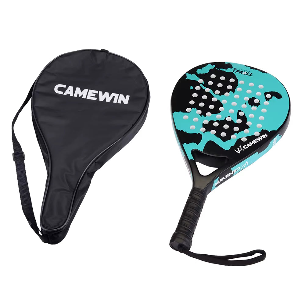 New Professional Carbon Fiber Padel Tennis Racket Soft Face Paddle Tennis Racquet with Bag Cover