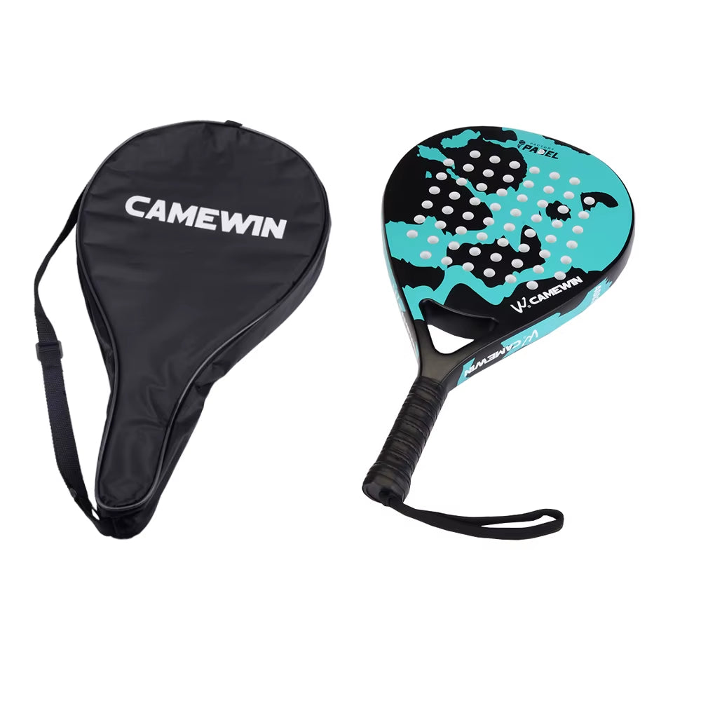 New Professional Carbon Fiber Padel Tennis Racket Soft Face Paddle Tennis Racquet with Bag Cover